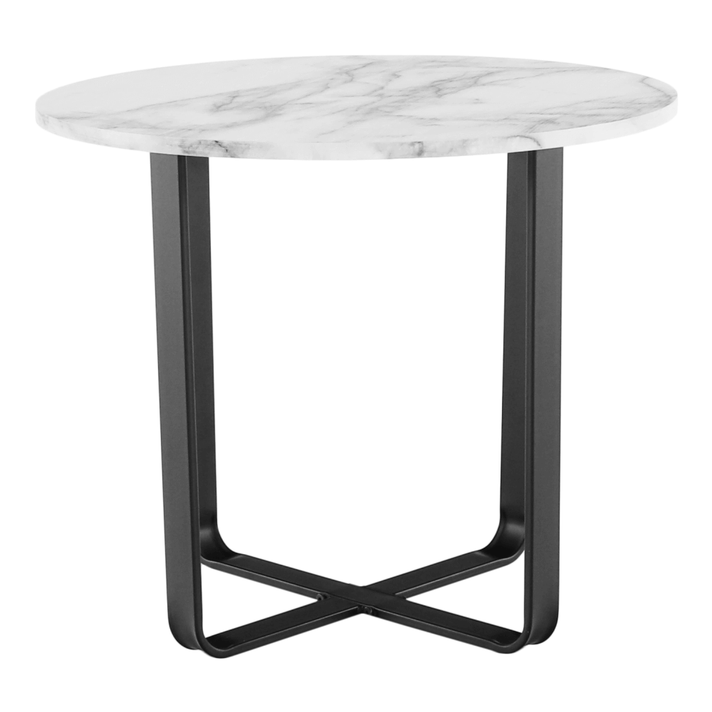 Masuta de cafea, marmura alba / metal negru, SALINO — imaginea 7