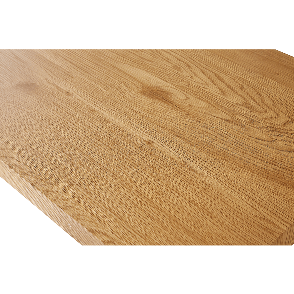 Masa dining, stejar/negru, 160x90 cm, MEDITER — imaginea 3