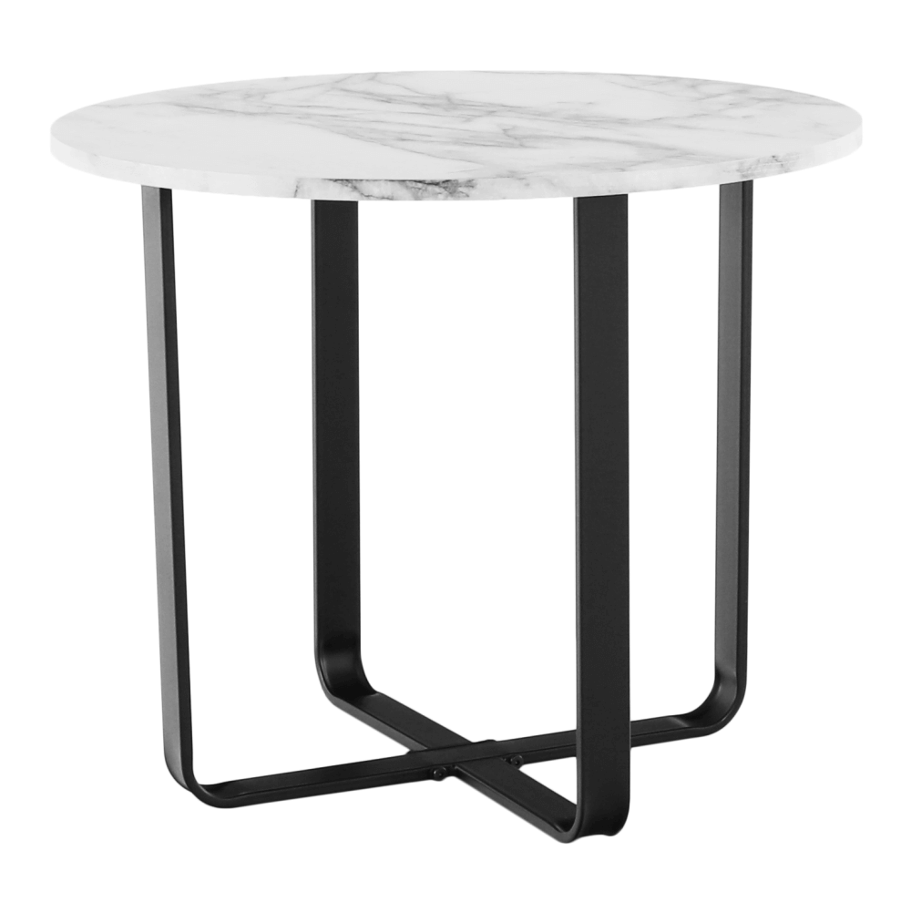Masuta de cafea, marmura alba / metal negru, SALINO — imaginea 10