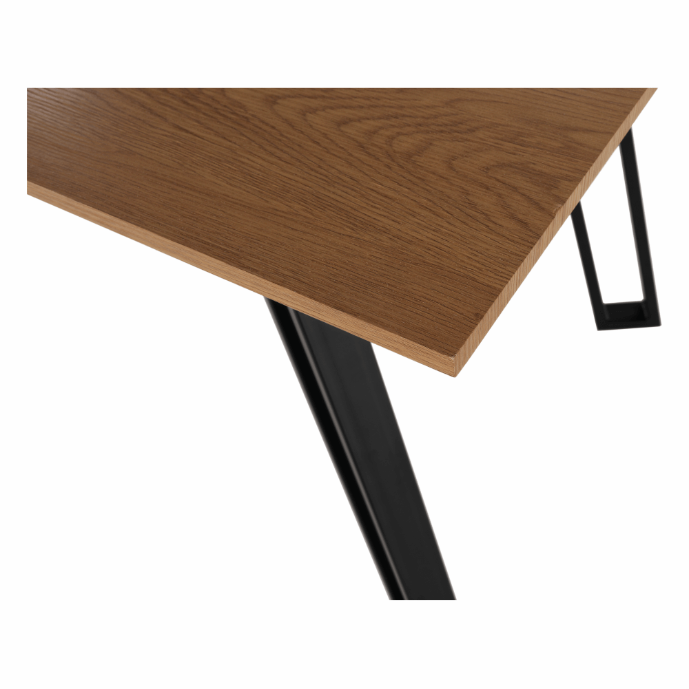 Masa dining, stejar/negru, 140x83 cm, PEDAL — imaginea 6