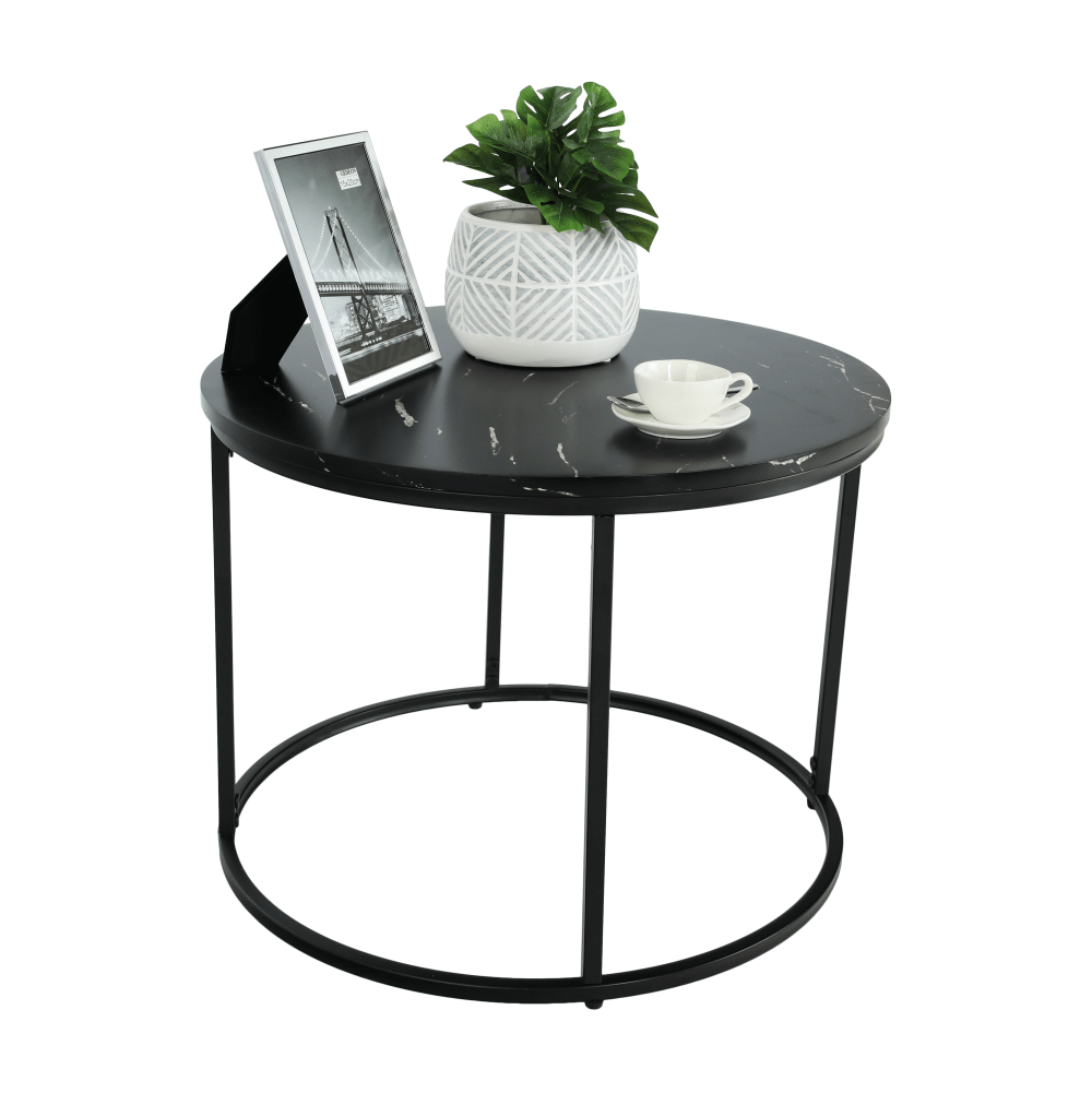 Masuta de cafea, marmura neagra / metal negru, GAGIN — imaginea 16