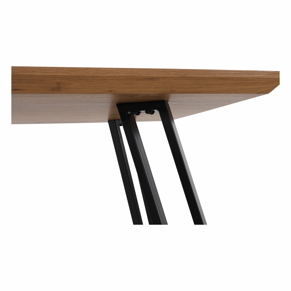Masa dining, stejar/negru, 140x83 cm, PEDAL — imaginea 7