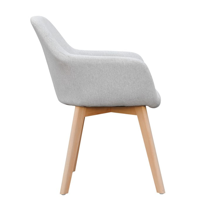 Fotoliu de design, gri deschis/fag, CLORIN NEW — imaginea 2