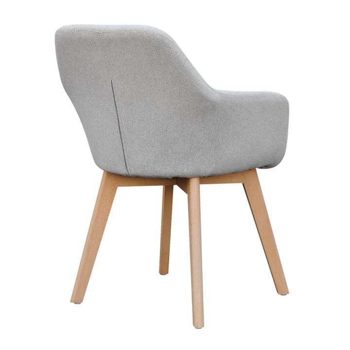 Fotoliu de design, gri deschis/fag, CLORIN NEW — imaginea 4