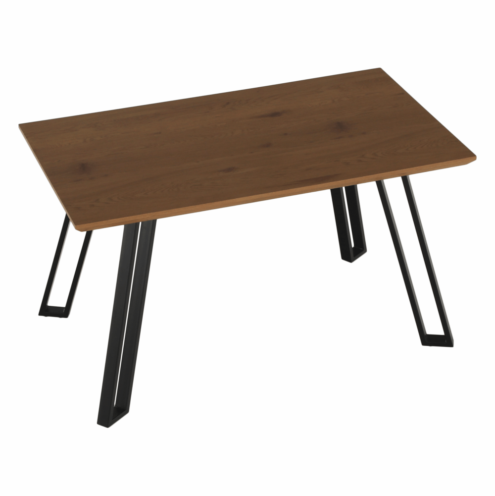 Masa dining, stejar/negru, 140x83 cm, PEDAL — imaginea 12