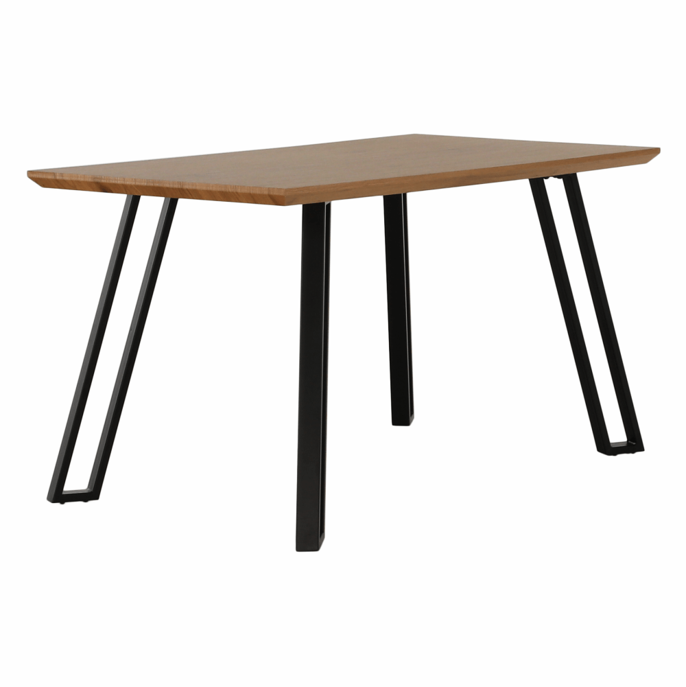 Masa dining, stejar/negru, 140x83 cm, PEDAL — imaginea 15