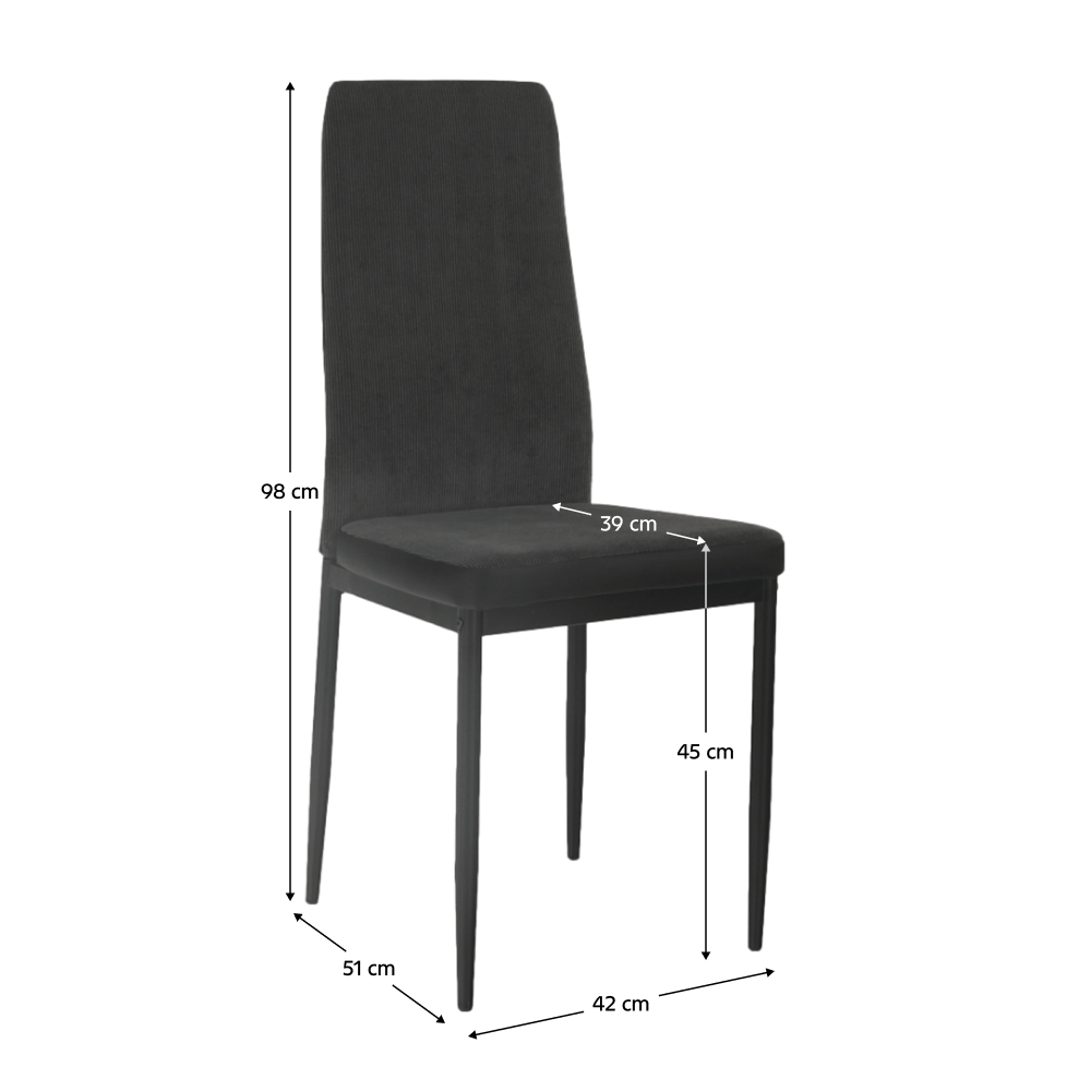 Scaun bucatarie, gri inchis/negru, ENRA — imaginea 19