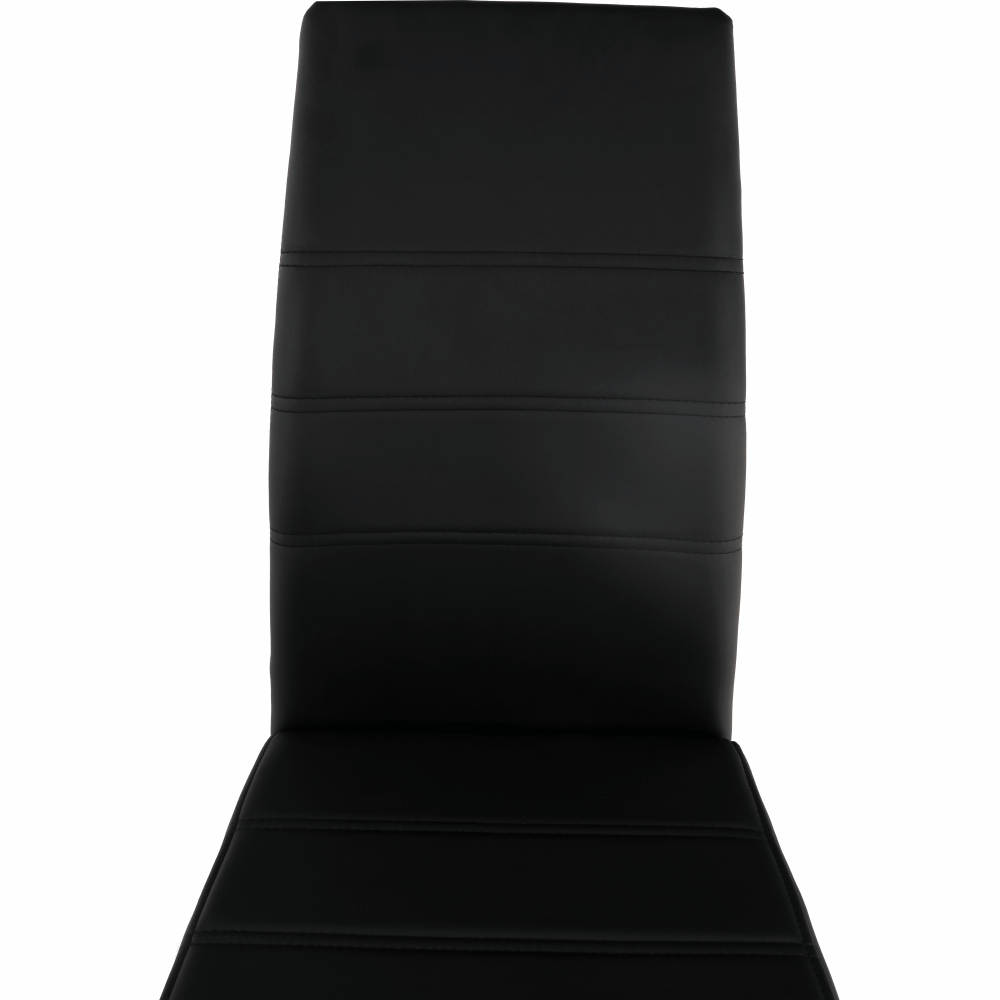 Scaun dining, negru / crom, VATENA — imaginea 3