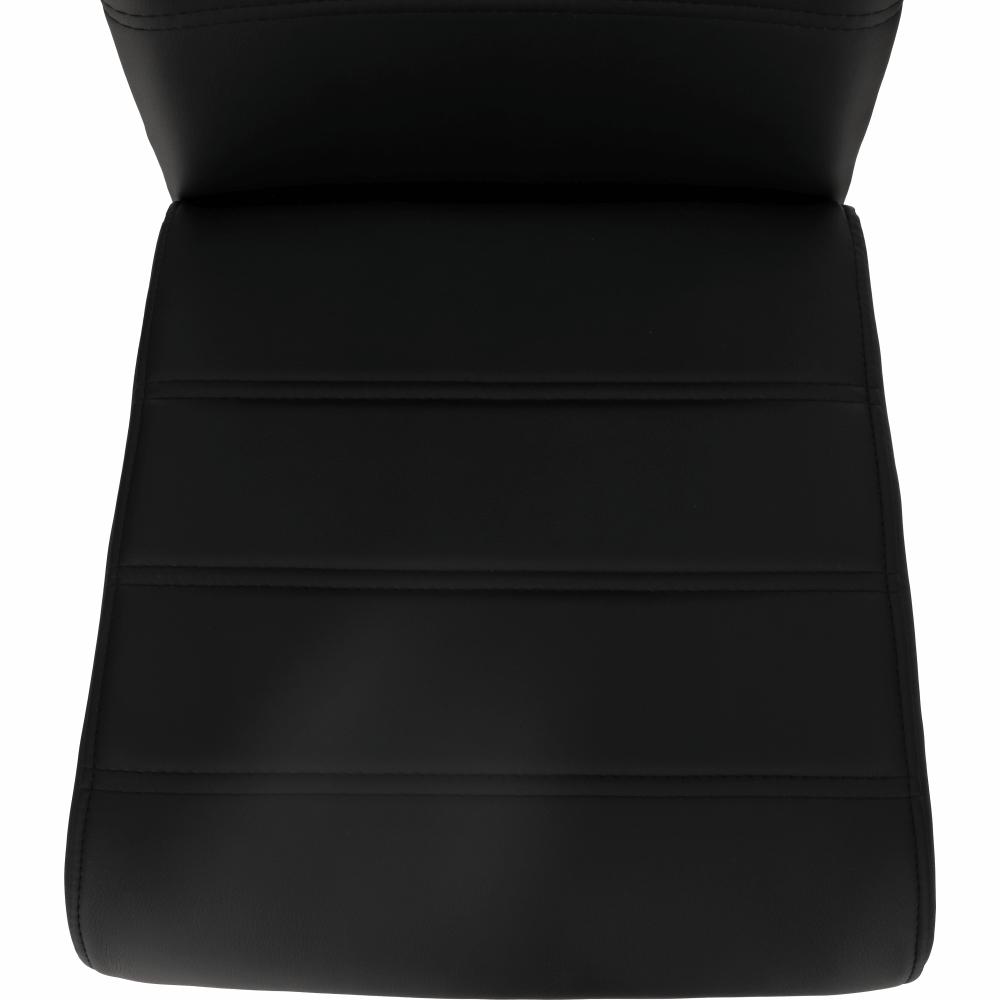 Scaun dining, negru / crom, VATENA — imaginea 4