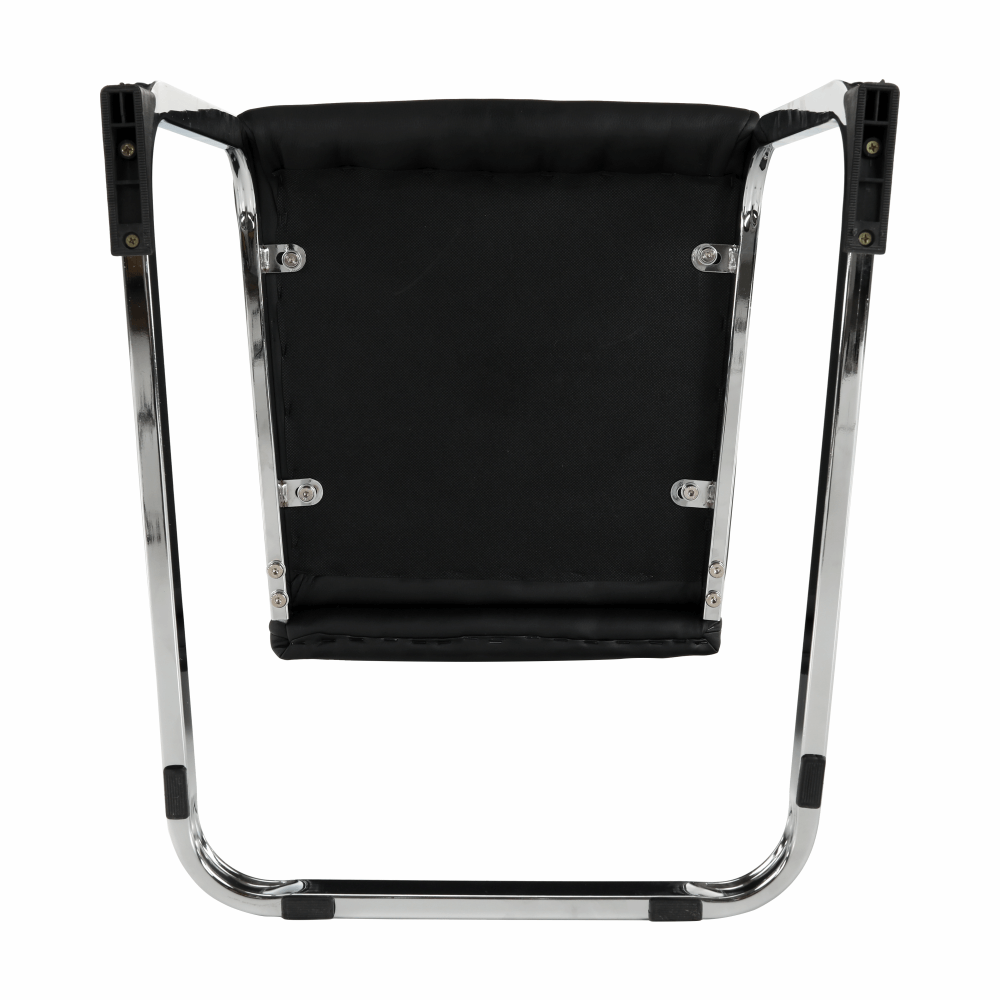 Scaun dining, negru / crom, VATENA — imaginea 5