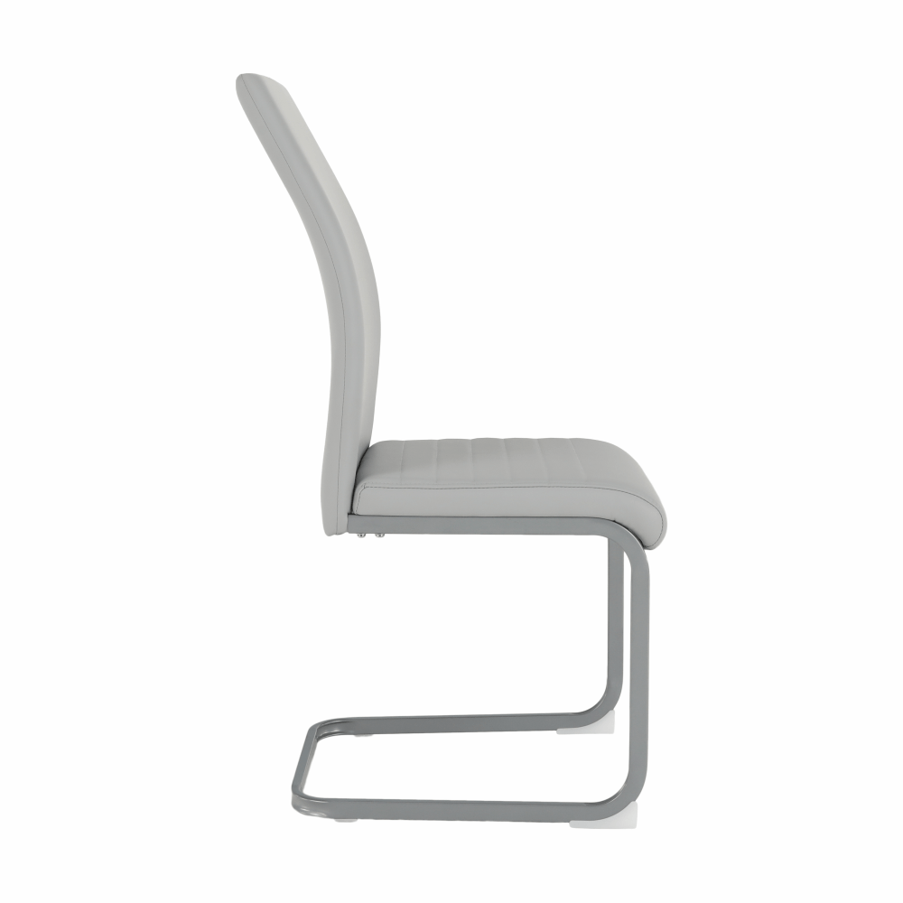 Scaun dining, gri deschis / gri, NOBATA — imaginea 5