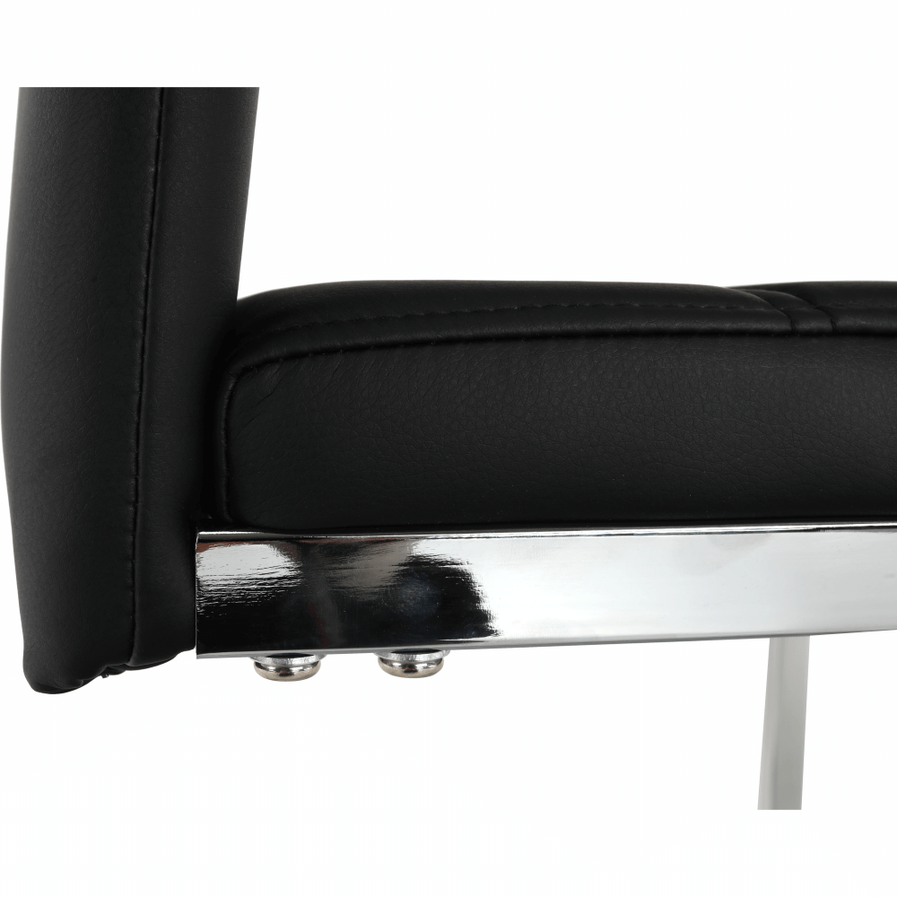 Scaun dining, negru / crom, VATENA — imaginea 8