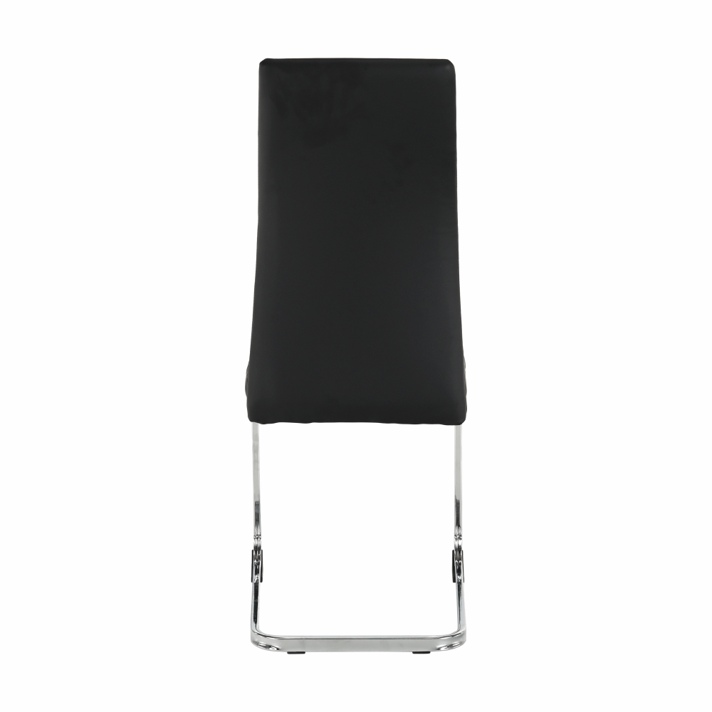 Scaun dining, negru / crom, VATENA — imaginea 13
