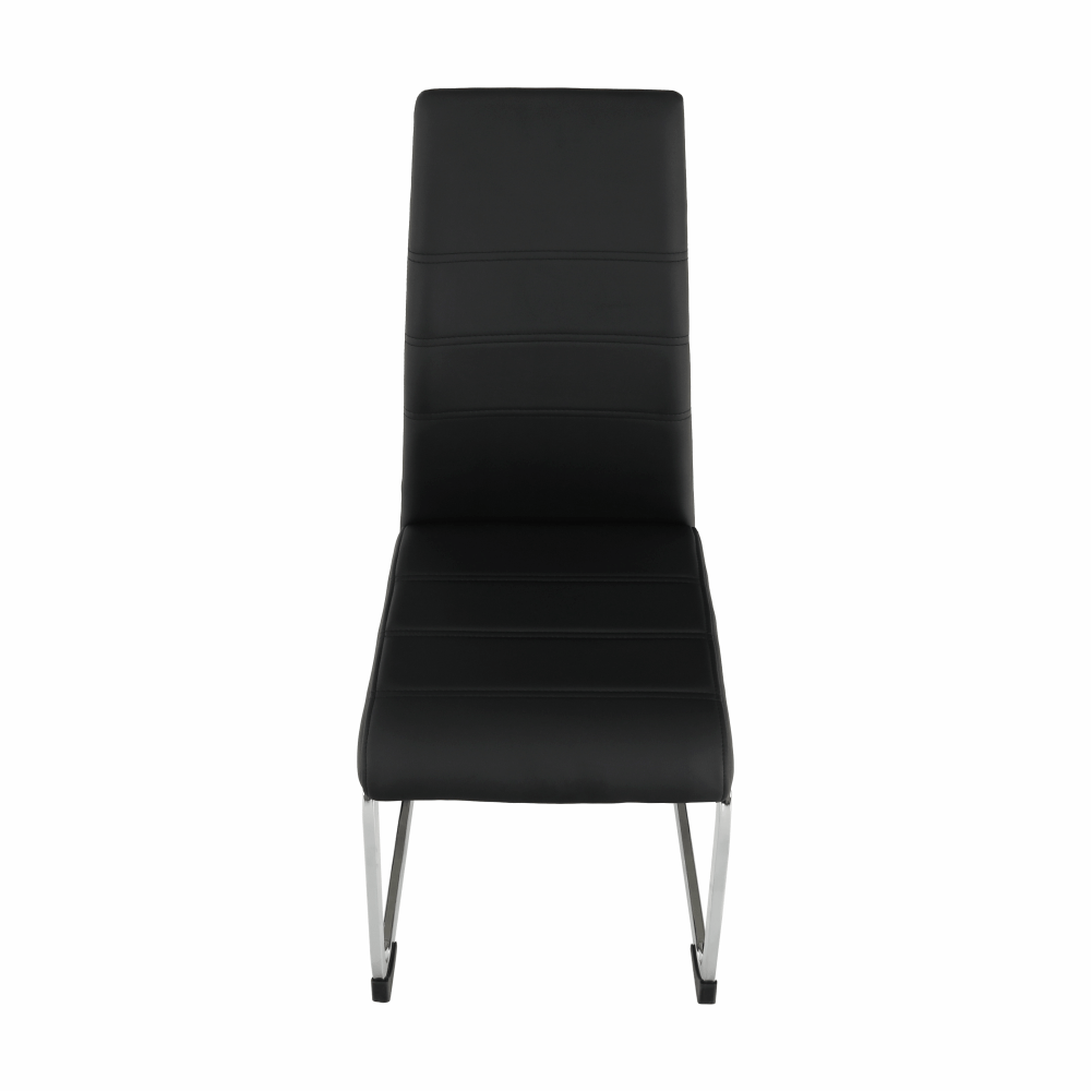 Scaun dining, negru / crom, VATENA — imaginea 14