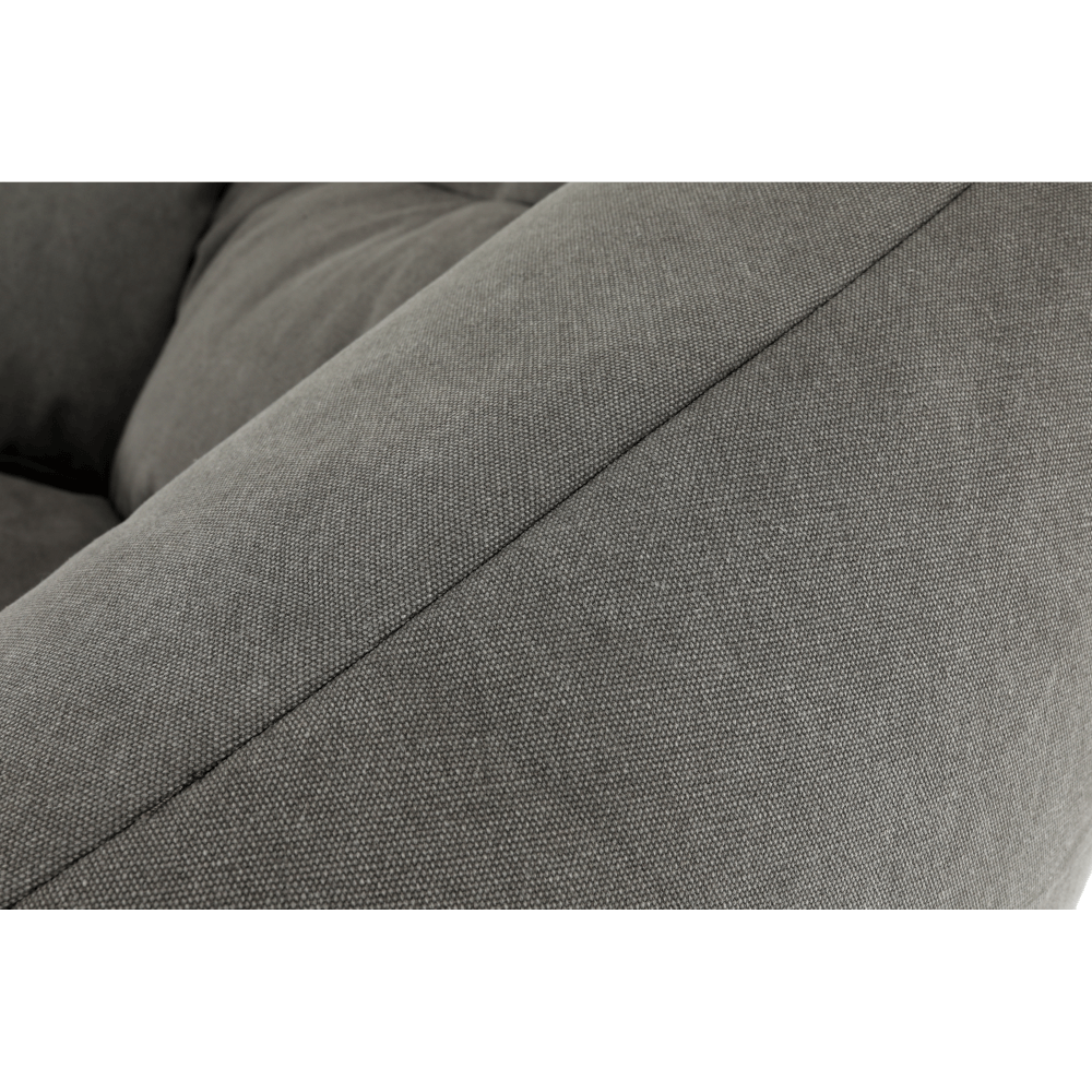 Fotoliu tip sac, material textil gri, URASON — imaginea 3