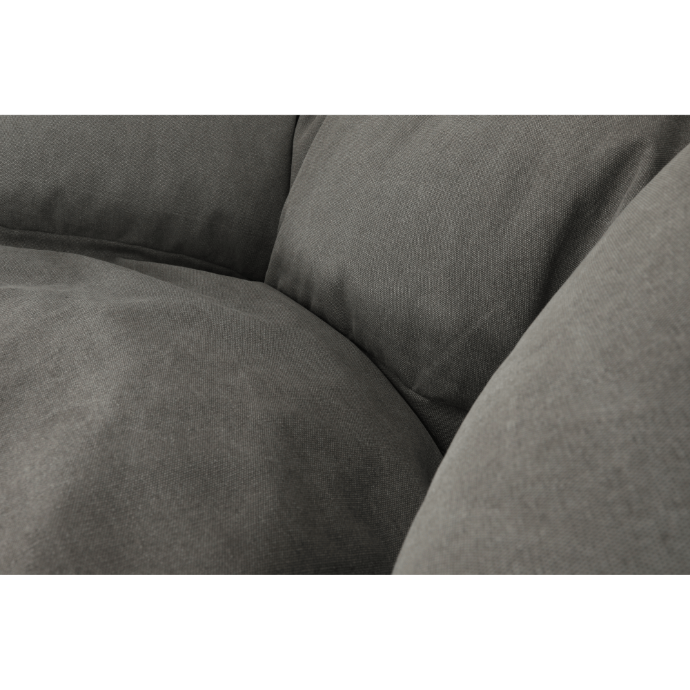 Fotoliu tip sac, material textil gri, URASON — imaginea 4
