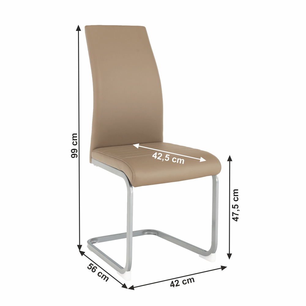 Scaun dining, gri maro Taupe / gri, NOBATA — imaginea 17