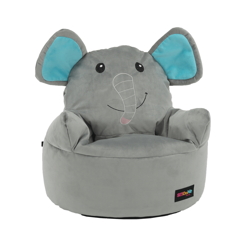Fotoliu tip sac, material textil gri, BABY TIPUL 2 — imaginea 2