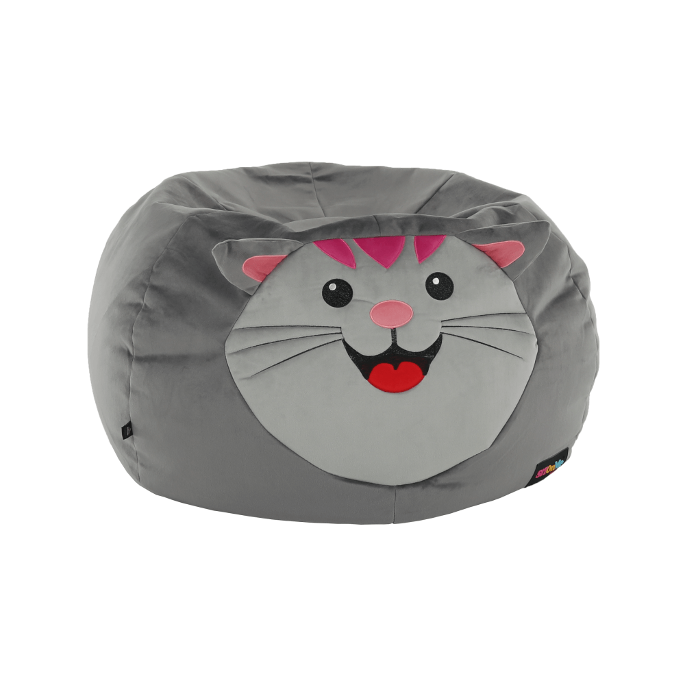 Fotoliu tip sac, material textil gri, BABY TIPUL 1 — imaginea 2