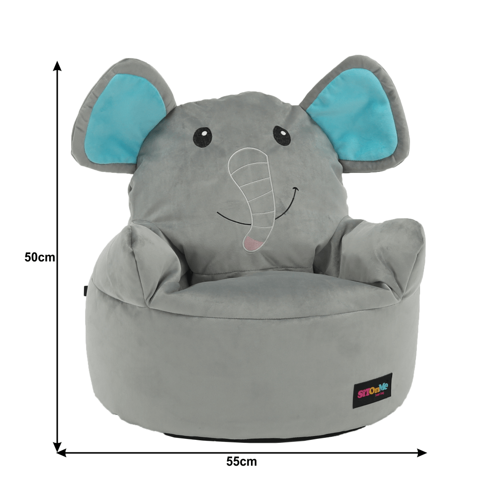 Fotoliu tip sac, material textil gri, BABY TIPUL 2 — imaginea 3