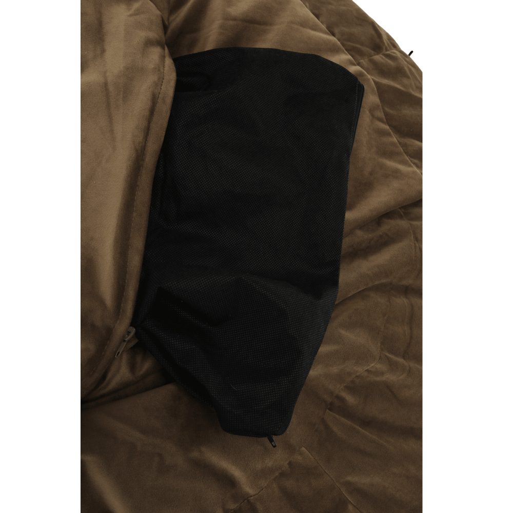 Fotoliu tip sac, material textil gri-maro TAUPE, TRIKALO — imaginea 6