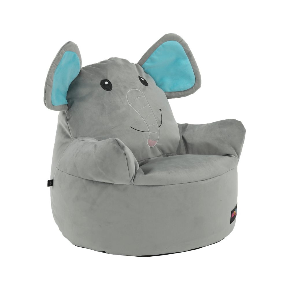 Fotoliu tip sac, material textil gri, BABY TIPUL 2 — imaginea 5