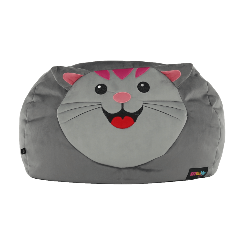 Fotoliu tip sac, material textil gri, BABY TIPUL 1 — imaginea 4