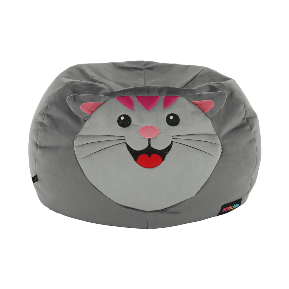Fotoliu tip sac, material textil gri, BABY TIPUL 1 — imaginea 5