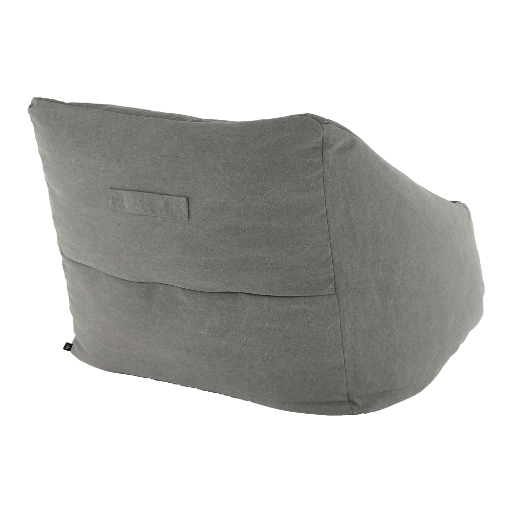 Fotoliu tip sac, material textil gri, URASON — imaginea 9