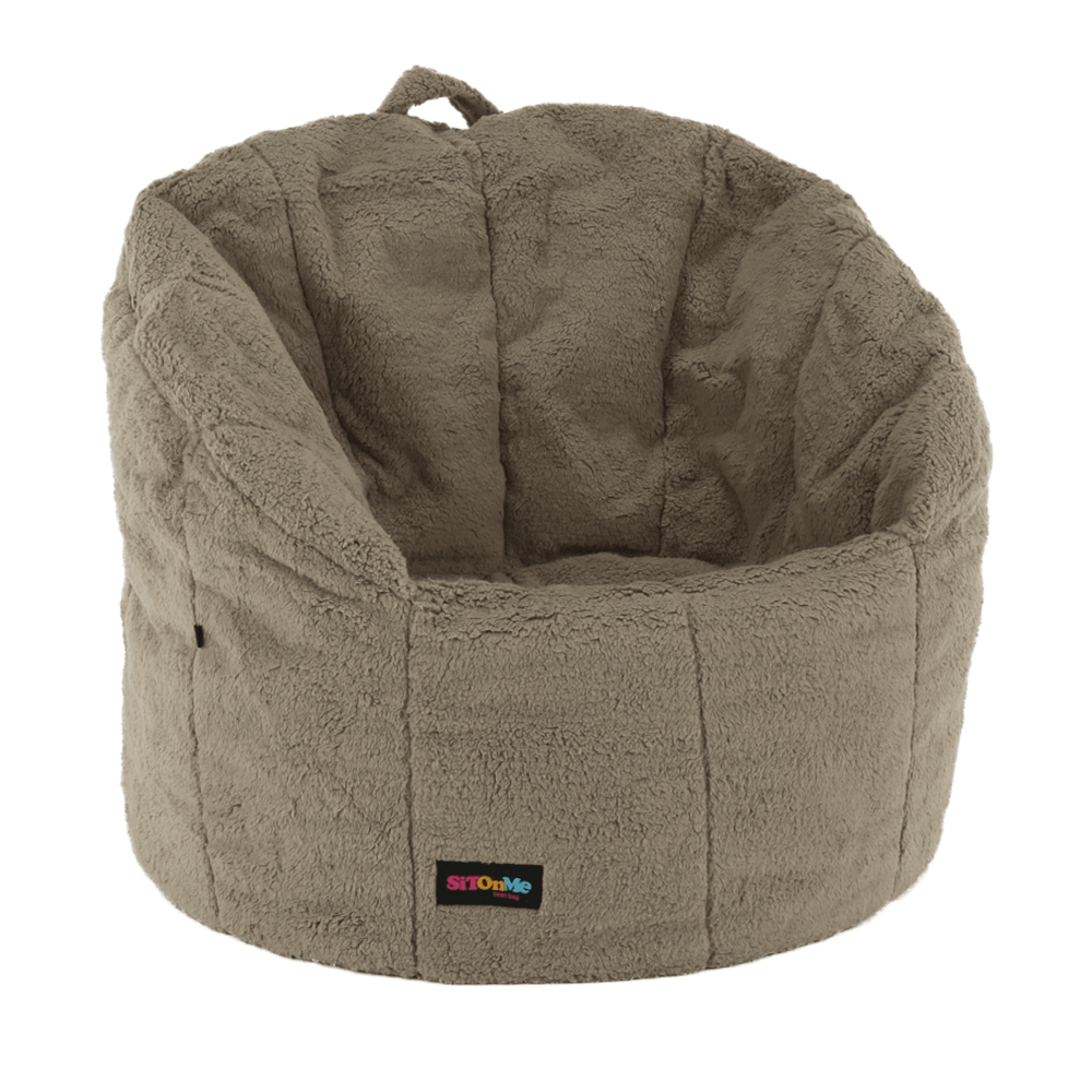 Fotoliu tip sac, material textil maro deschis, ALMERO — imaginea 5