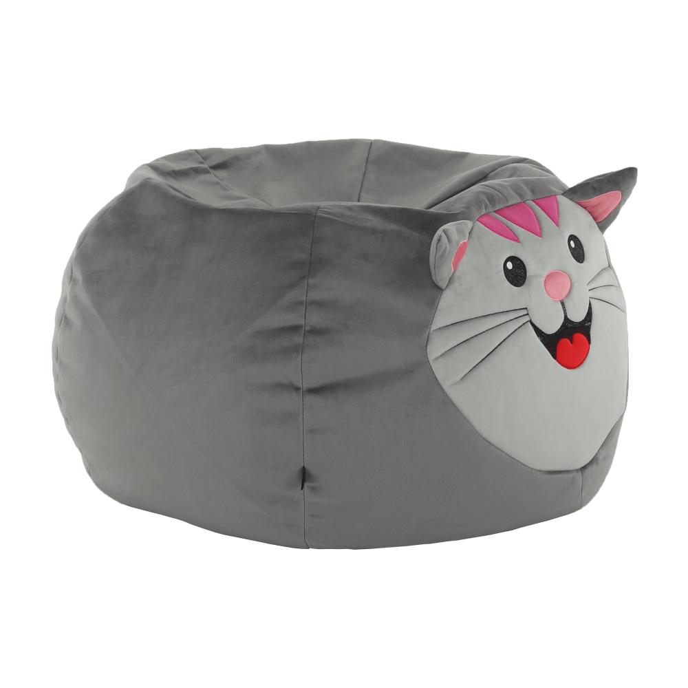 Fotoliu tip sac, material textil gri, BABY TIPUL 1 — imaginea 6