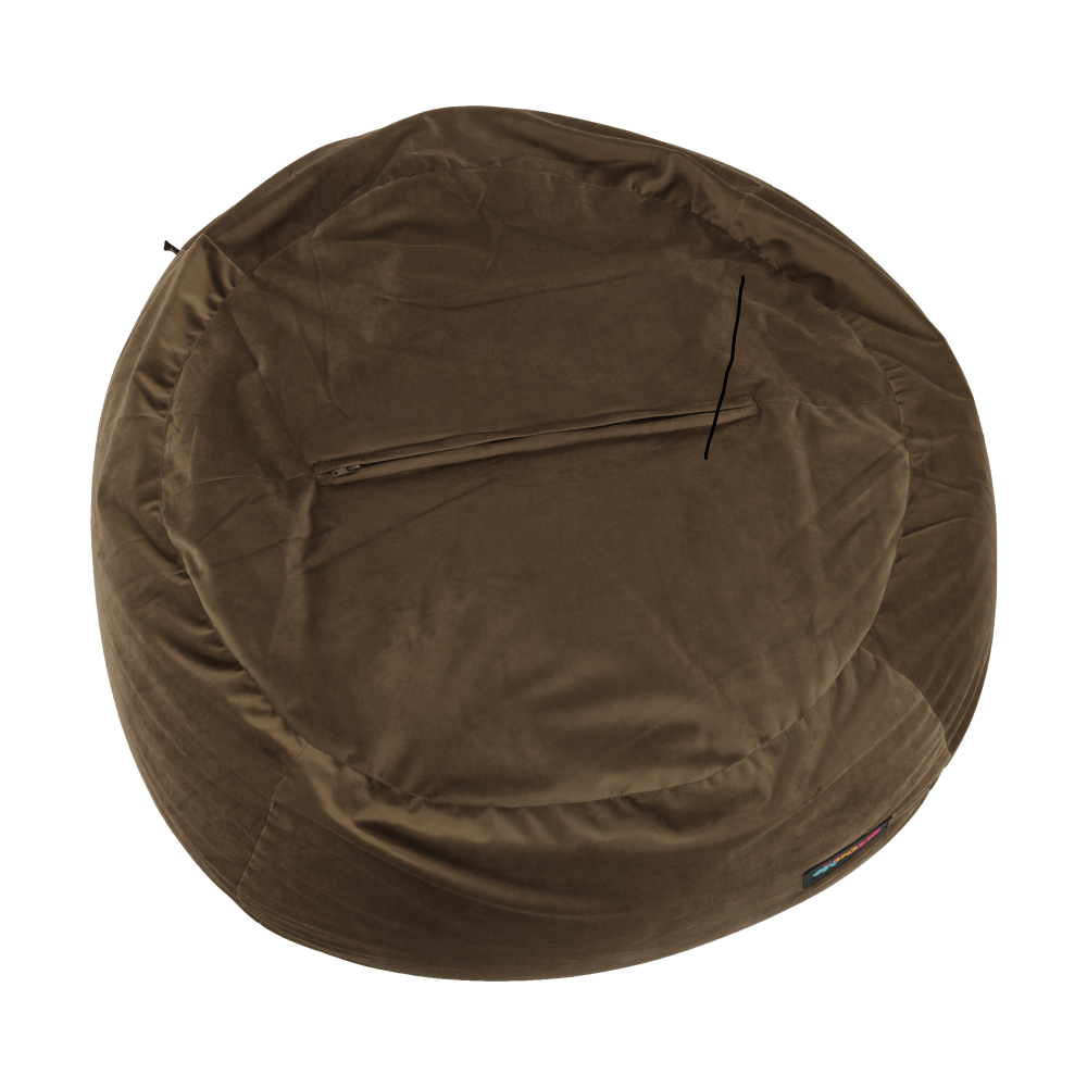 Fotoliu tip sac, material textil gri-maro TAUPE, TRIKALO — imaginea 8