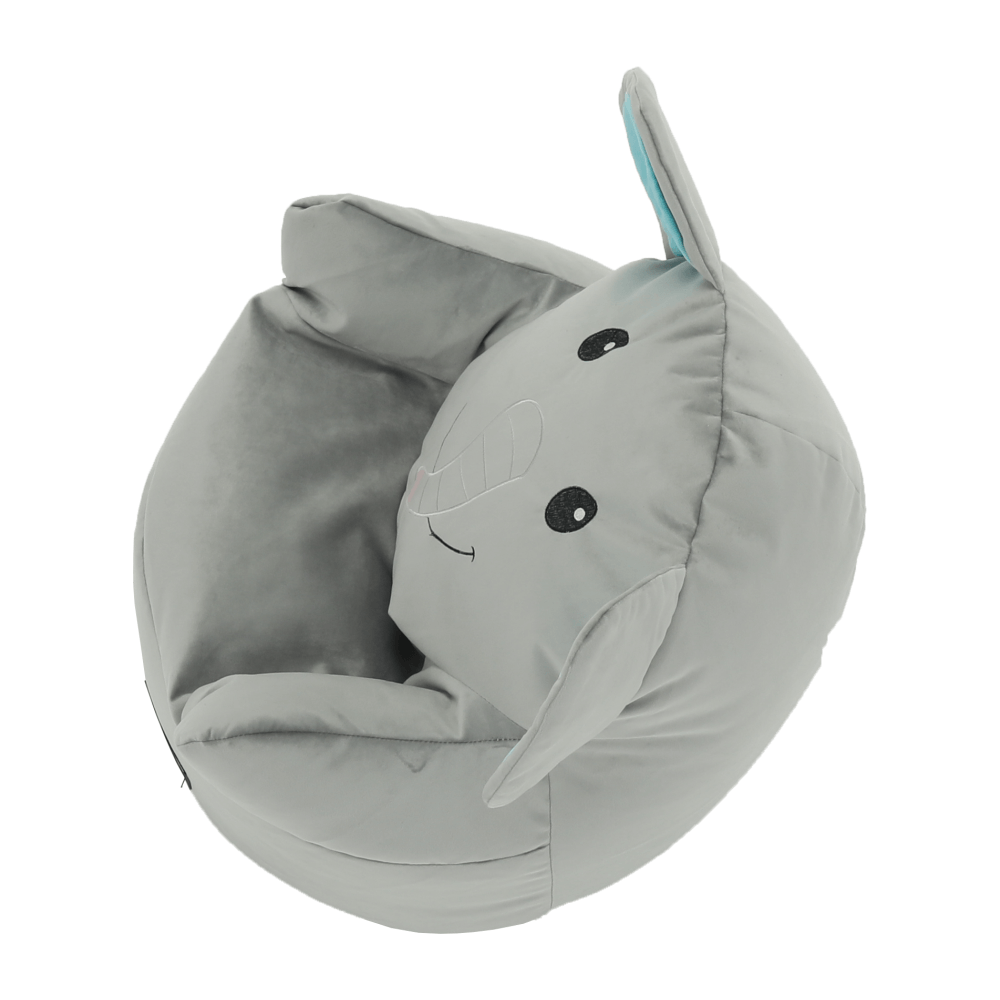 Fotoliu tip sac, material textil gri, BABY TIPUL 2 — imaginea 8
