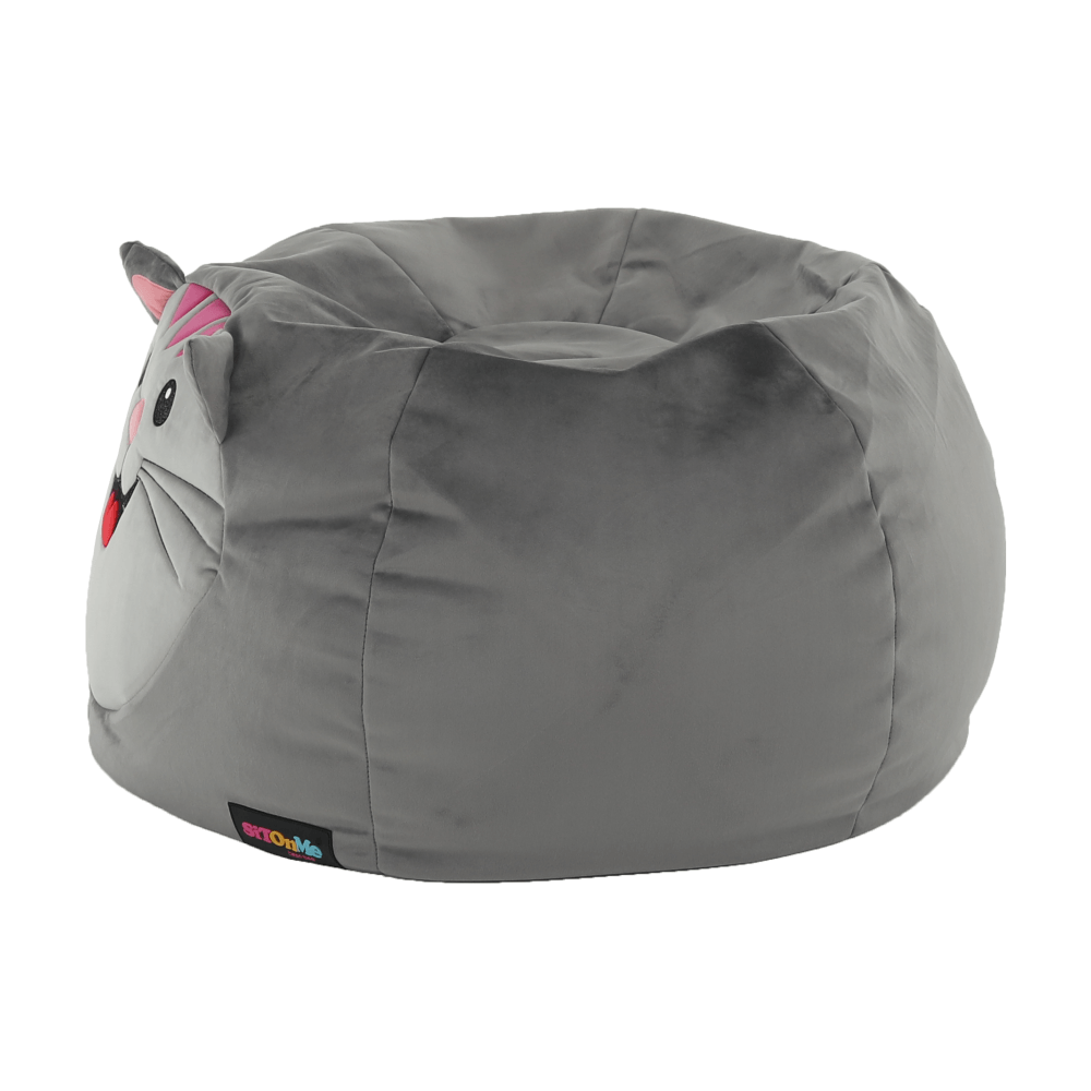 Fotoliu tip sac, material textil gri, BABY TIPUL 1 — imaginea 8