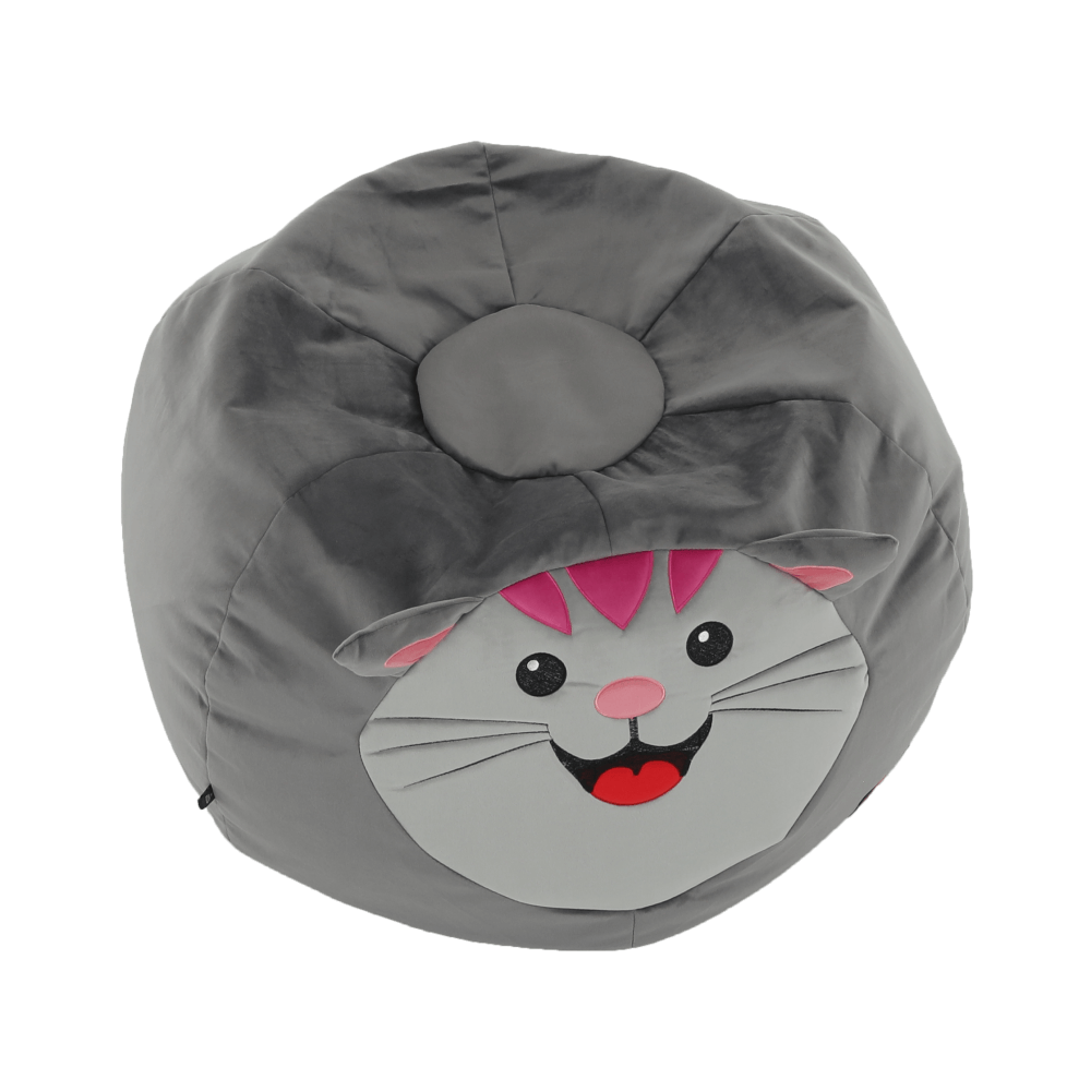 Fotoliu tip sac, material textil gri, BABY TIPUL 1 — imaginea 9