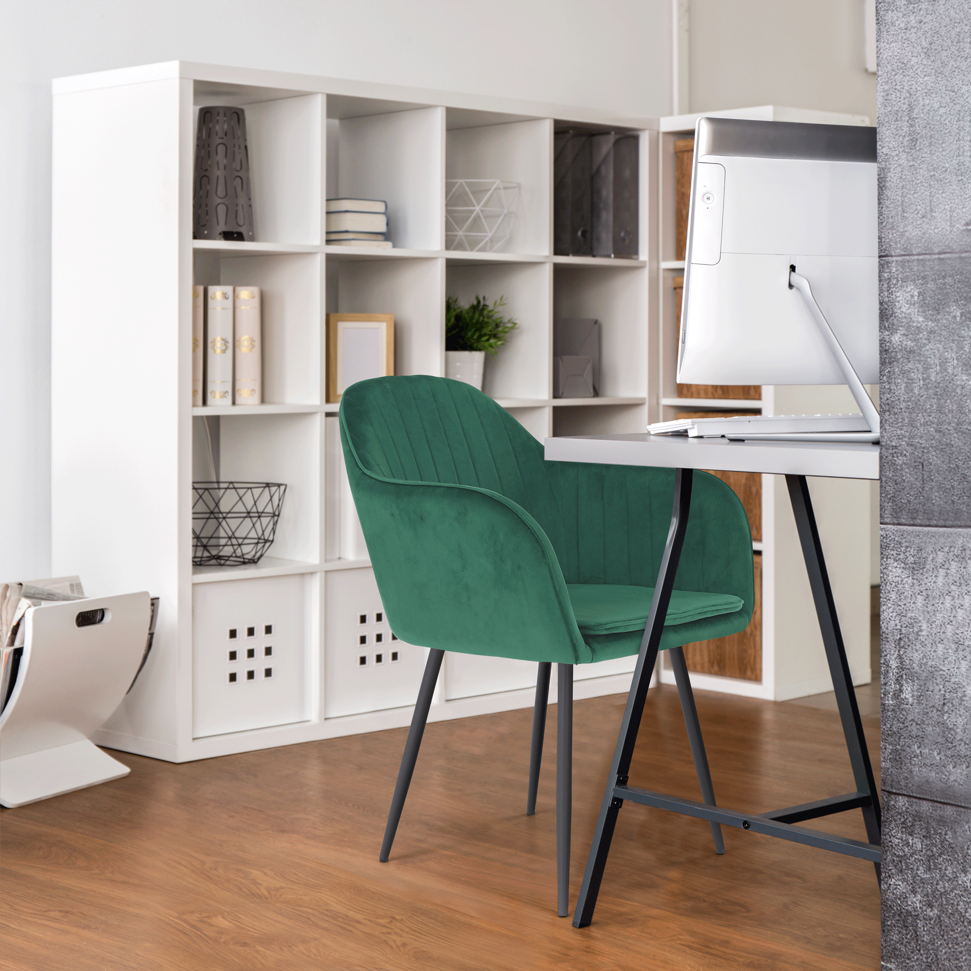 Fotoliu de design, catifea Velvet smarald, ZIRKON — imaginea 4