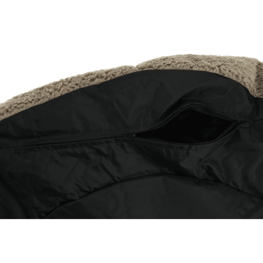 Fotoliu tip sac, material textil maro deschis, ALMERO — imaginea 17