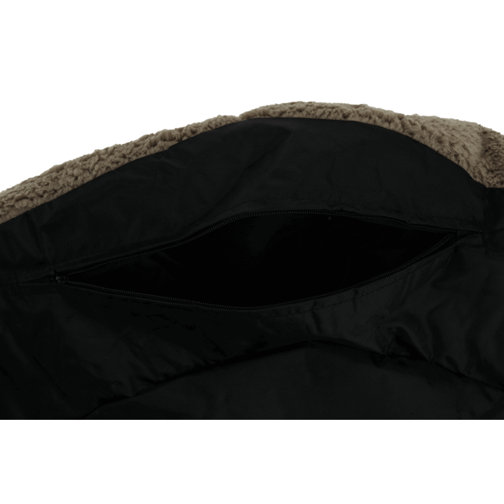 Fotoliu tip sac, material textil maro deschis, ALMERO — imaginea 18