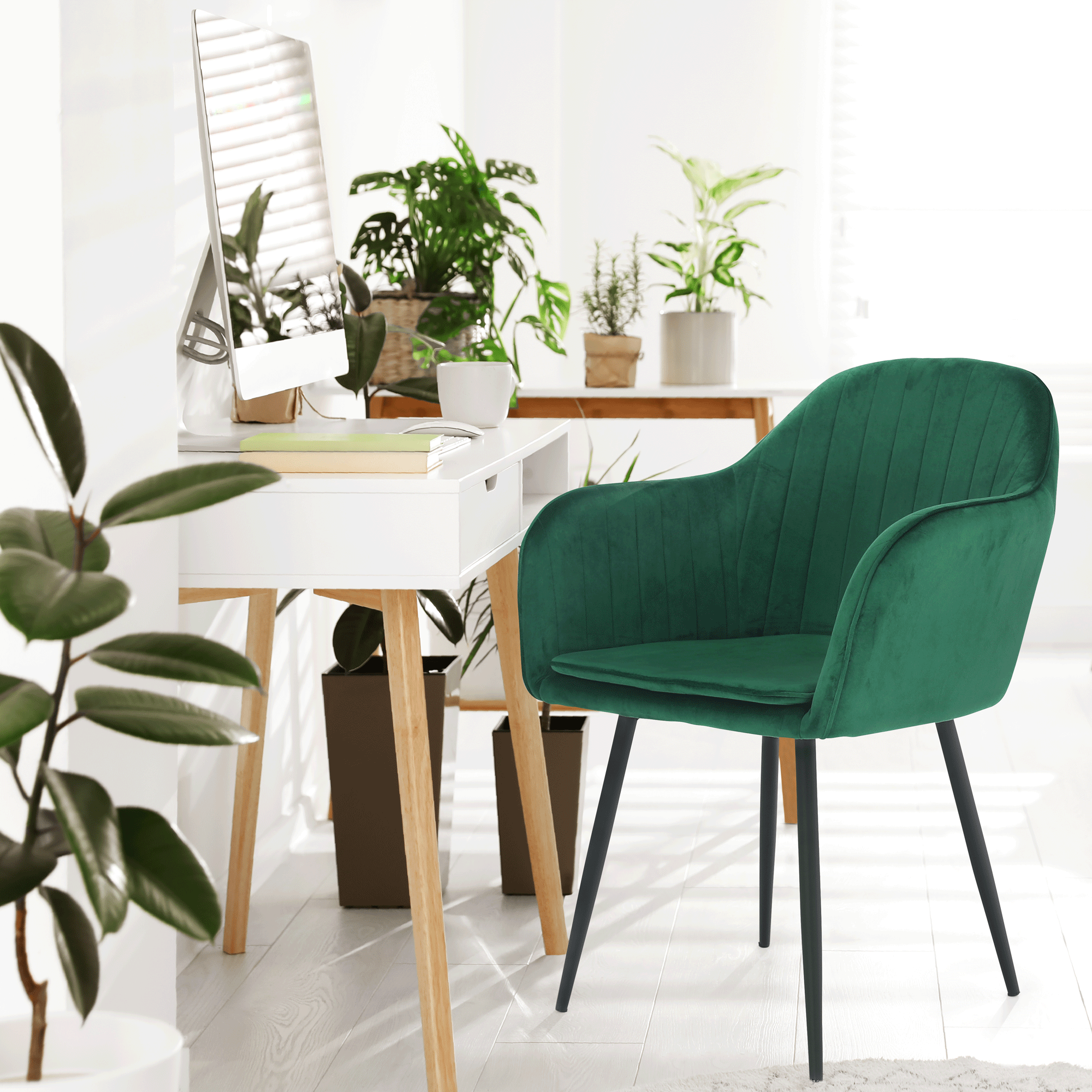 Fotoliu de design, catifea Velvet smarald, ZIRKON — imaginea 6