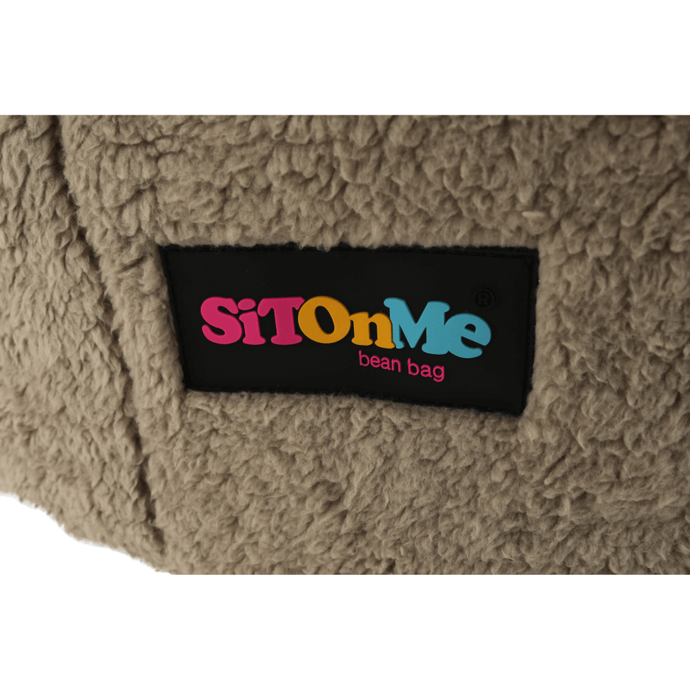Fotoliu tip sac, material textil maro deschis, ALMERO — imaginea 20