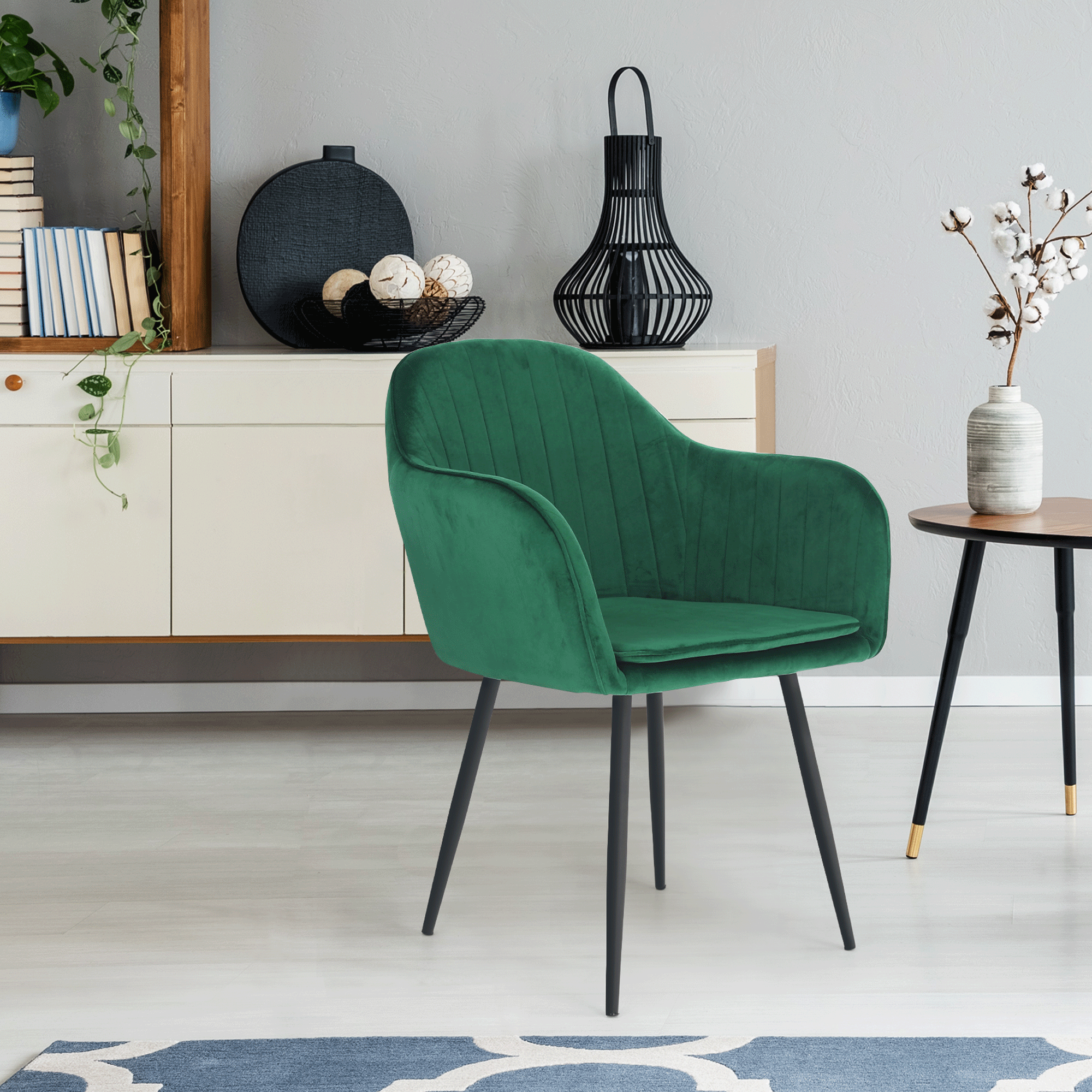 Fotoliu de design, catifea Velvet smarald, ZIRKON — imaginea 7