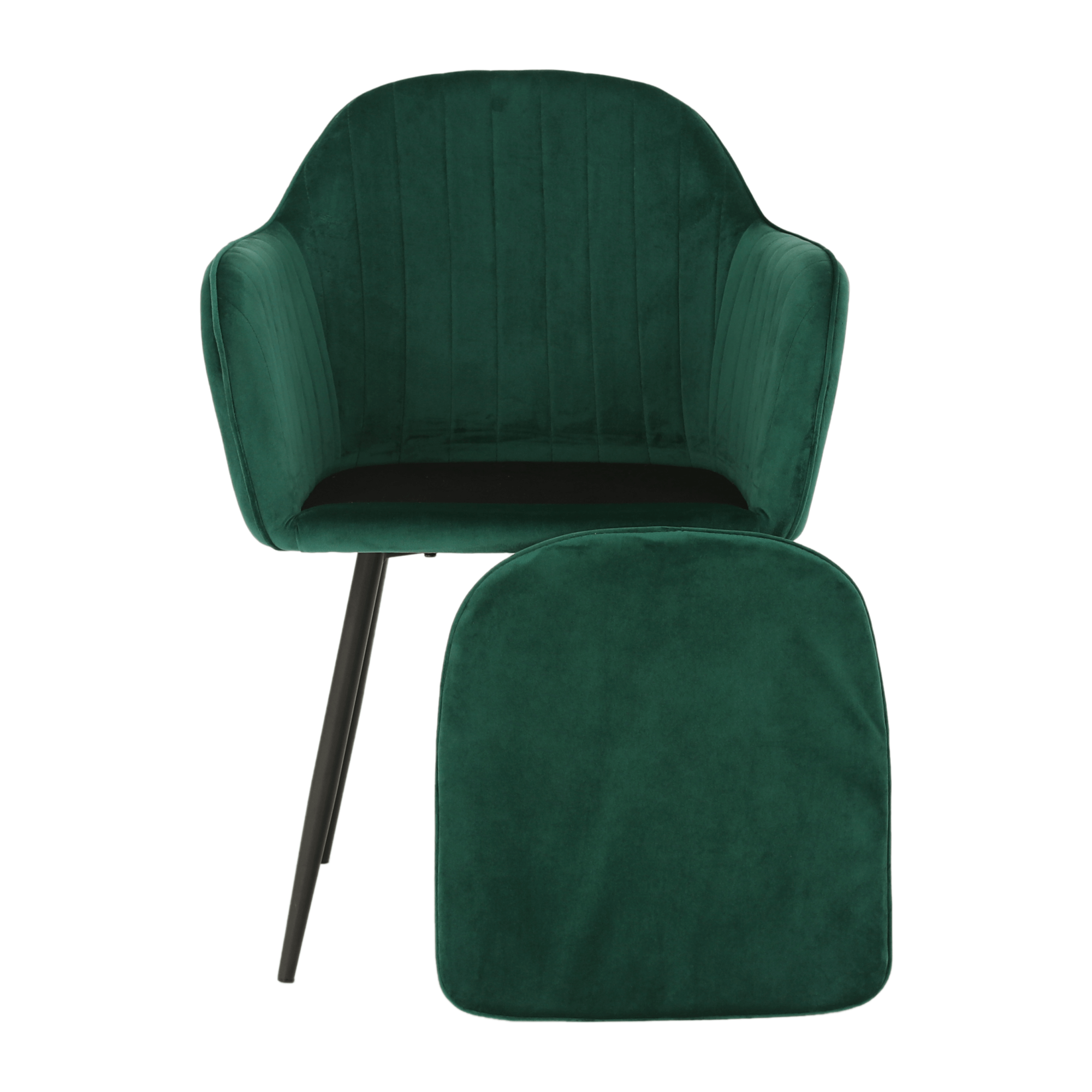 Fotoliu de design, catifea Velvet smarald, ZIRKON — imaginea 8