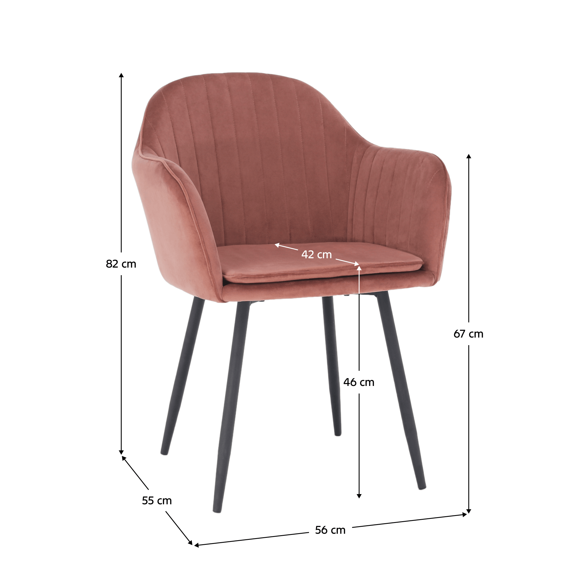 Fotoliu de design, catifea Velvet roz maroniu, ZIRKON — imaginea 2
