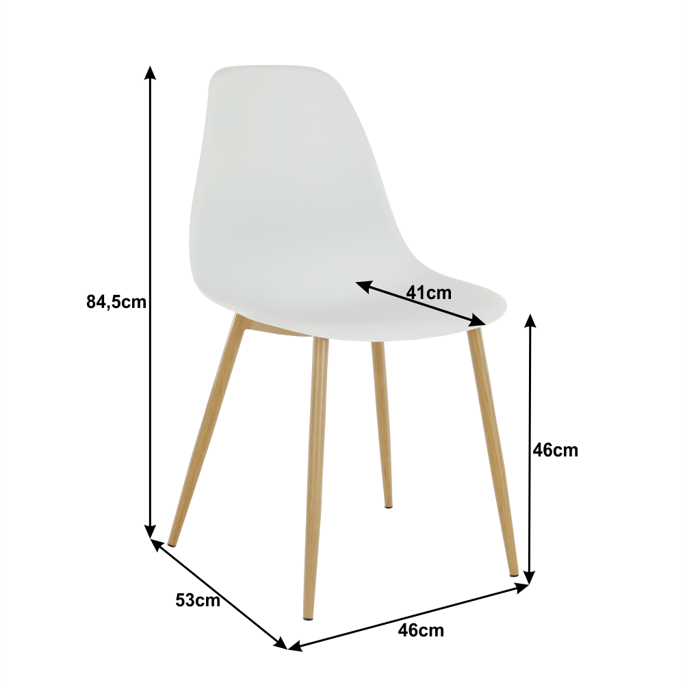 Scaun, alb/natural, SINTIA — imaginea 3