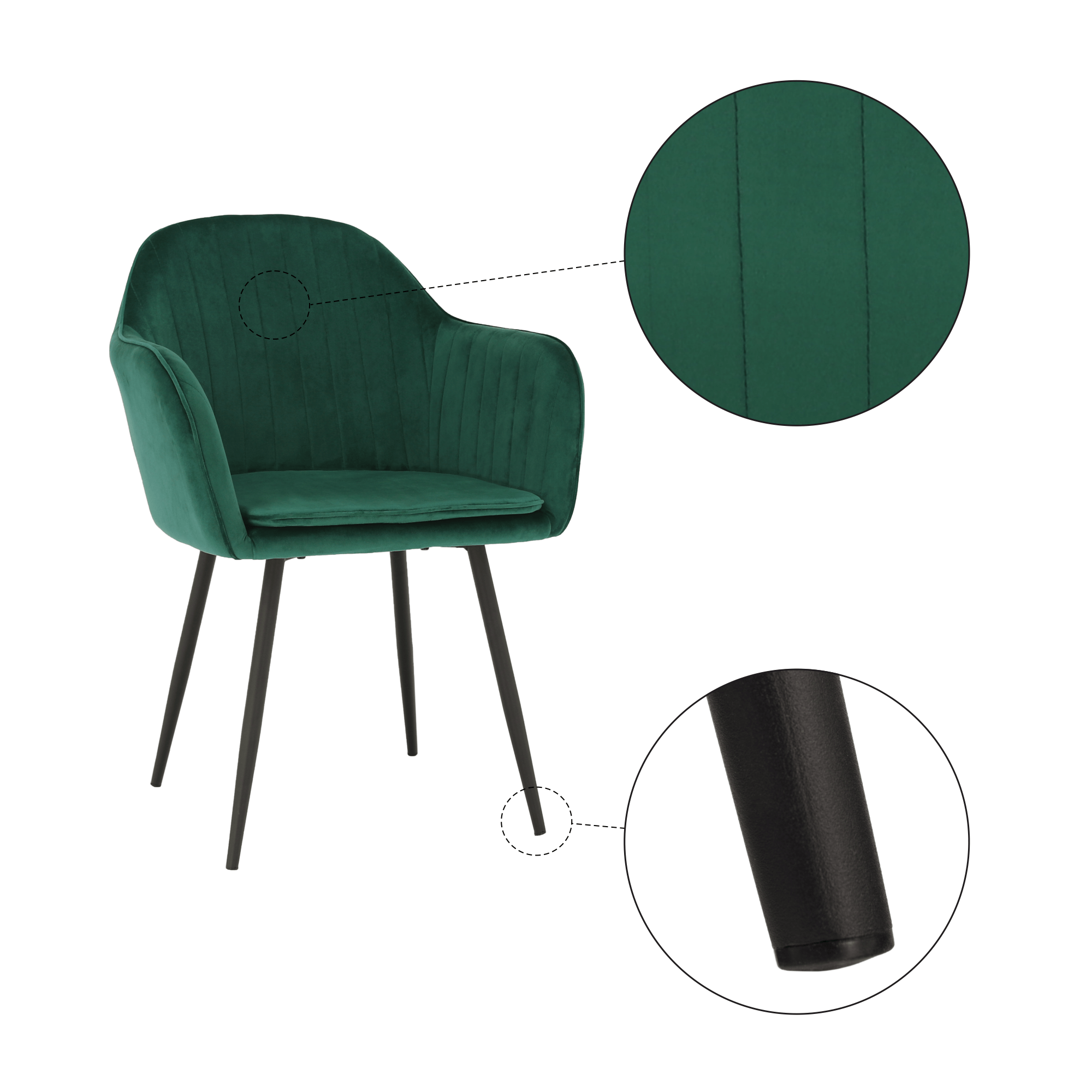 Fotoliu de design, catifea Velvet smarald, ZIRKON — imaginea 19