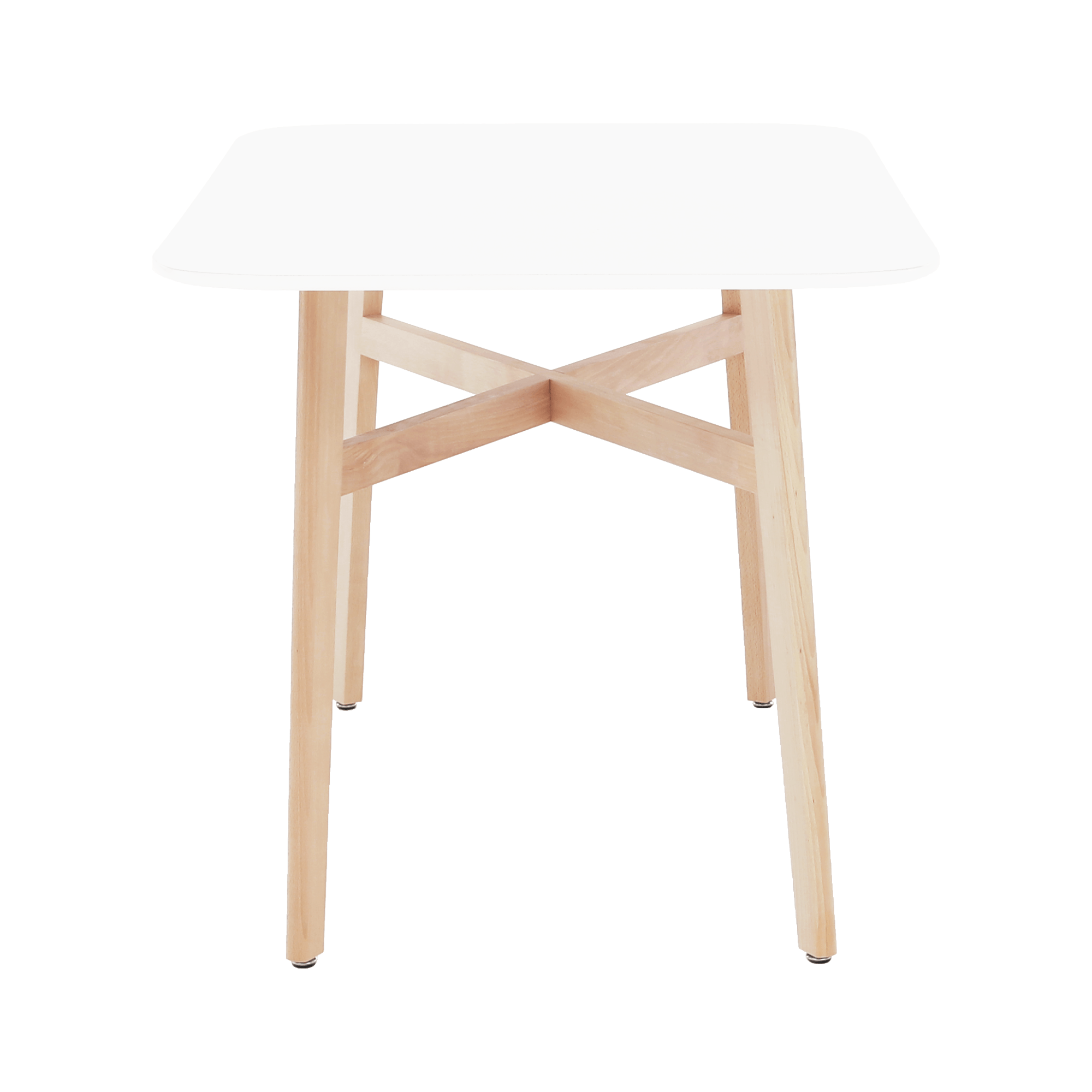 Masa dining, alba/natural, 120x80 cm, CYRUS 2 NEW — imaginea 5