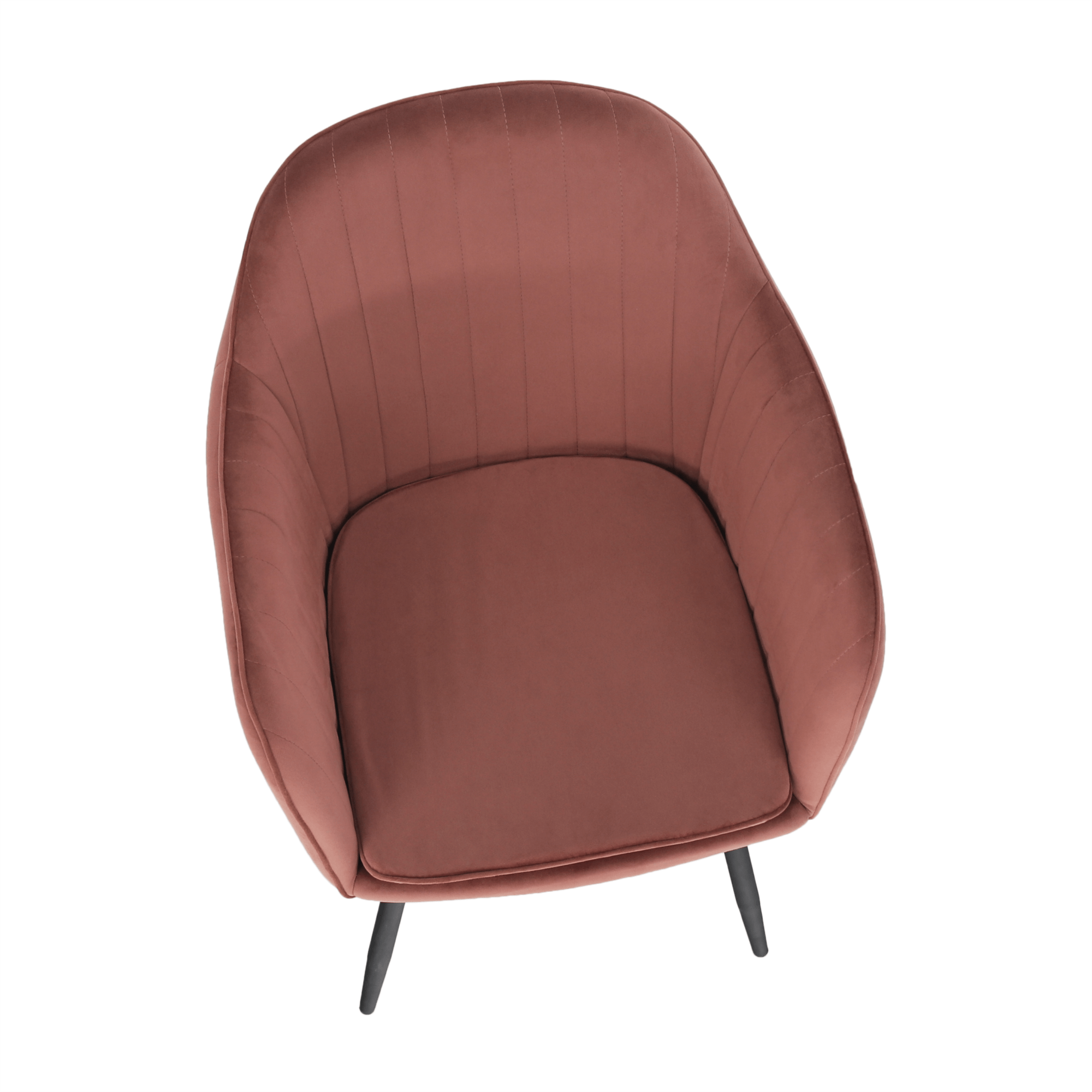 Fotoliu de design, catifea Velvet roz maroniu, ZIRKON — imaginea 6