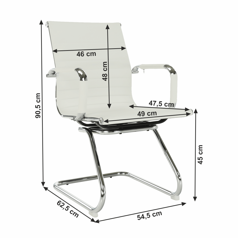 Scaun de sedinta, alb, AZURE 2 NEW TYP 2 — imaginea 6