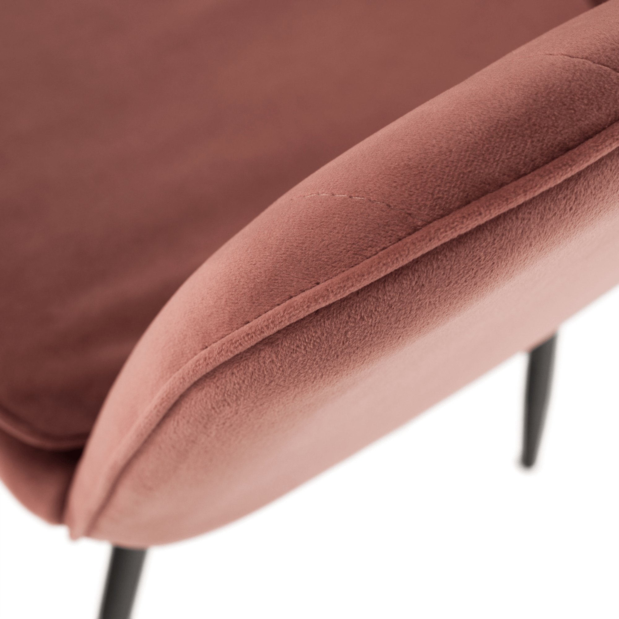 Fotoliu de design, catifea Velvet roz maroniu, ZIRKON — imaginea 13