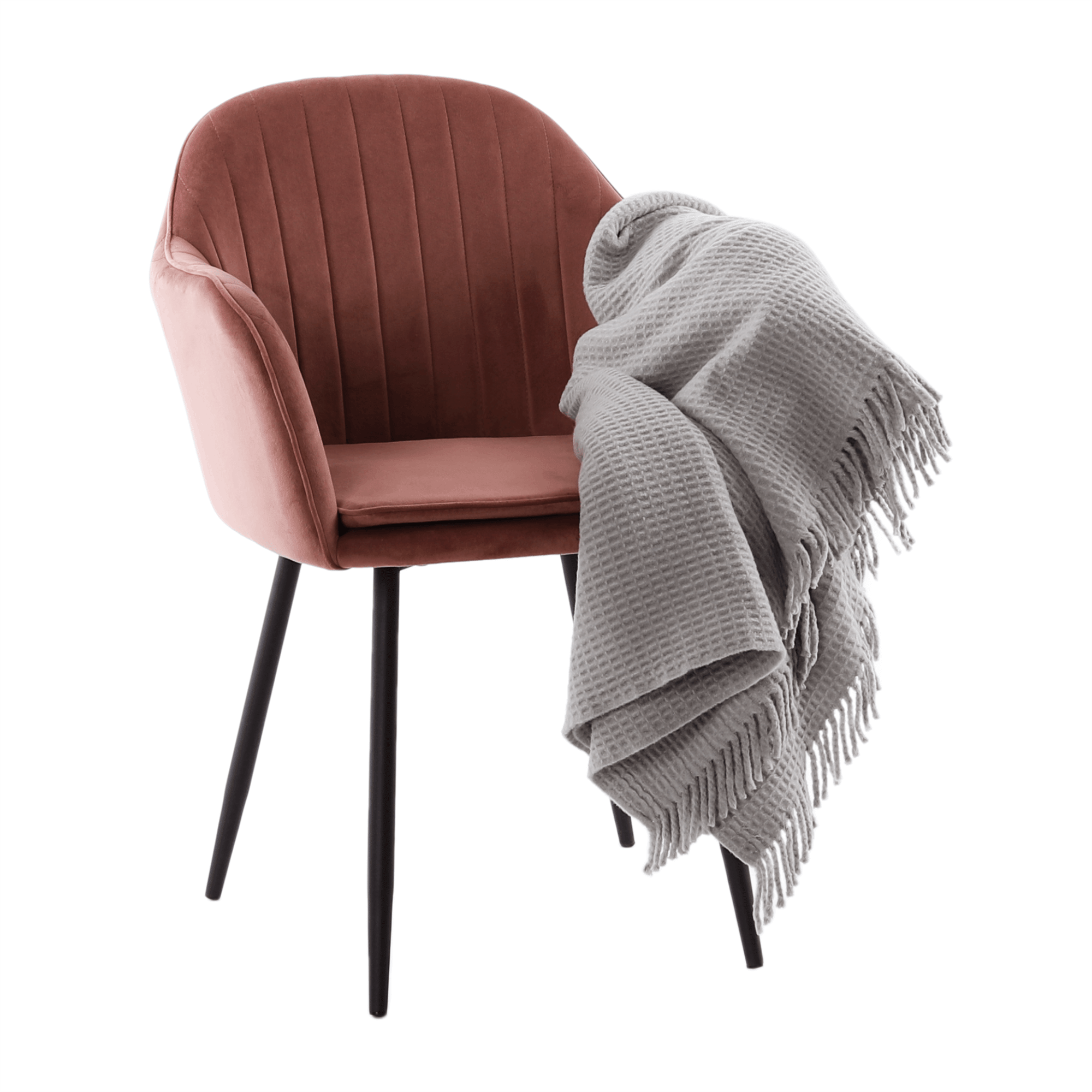 Fotoliu de design, catifea Velvet roz maroniu, ZIRKON — imaginea 15